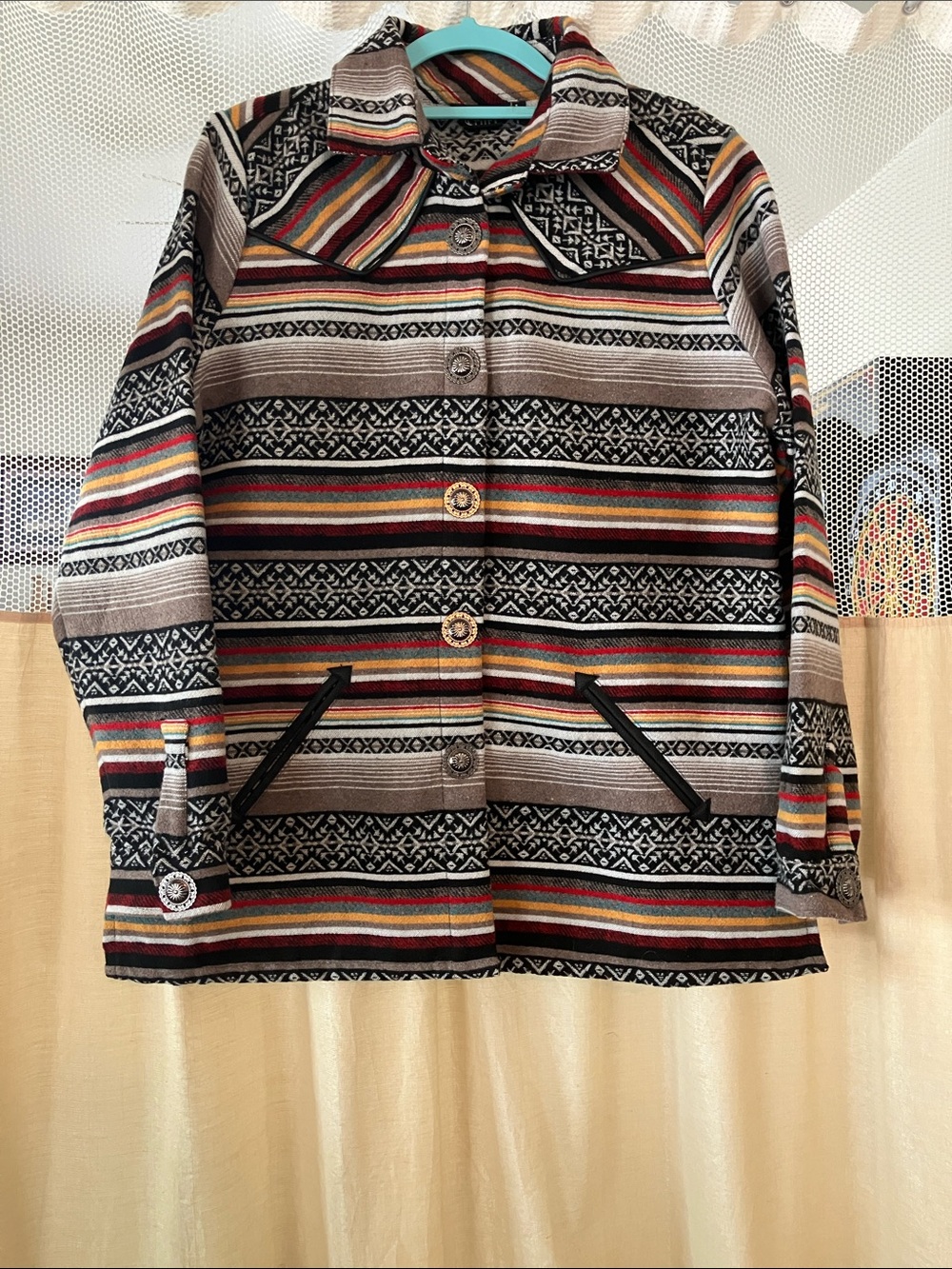 Cruel Multicolor Striped Patterned Women's Coat